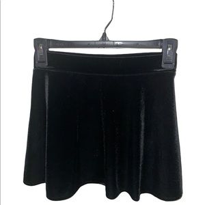 Total Girl Black Velvet Loose Flowing Skirt